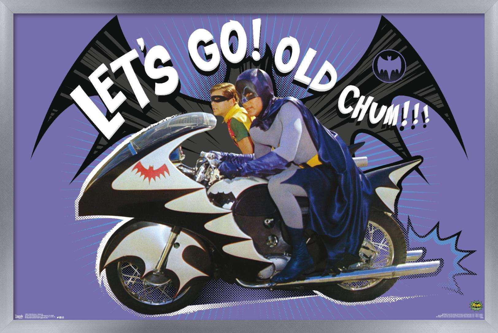 DC Comics TV - Batman TV Series - Batcycle Wall Poster, 14.725" x 22.375", Framed