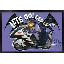 DC Comics TV - Batman TV Series - Batcycle Wall Poster, 14.725" x 22.375", Framed