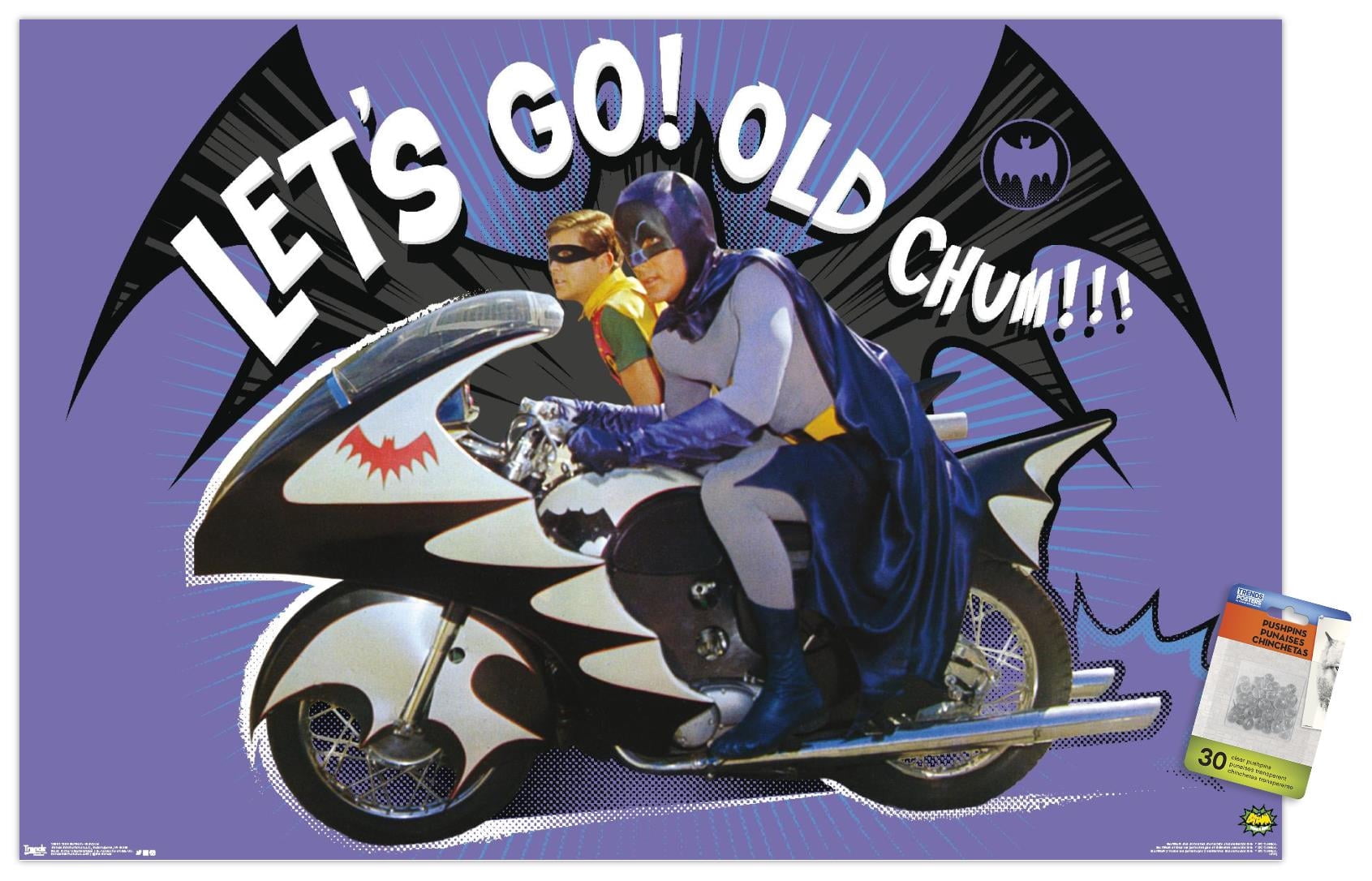 DC Comics TV - Batman TV Series - Batcycle Wall Poster with Push Pins, 22.375" x 34"