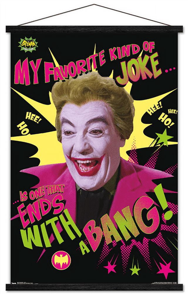 DC Comics TV - Batman TV Series - Joker Wall Poster with Wooden Magnetic Frame, 22.375" x 34"