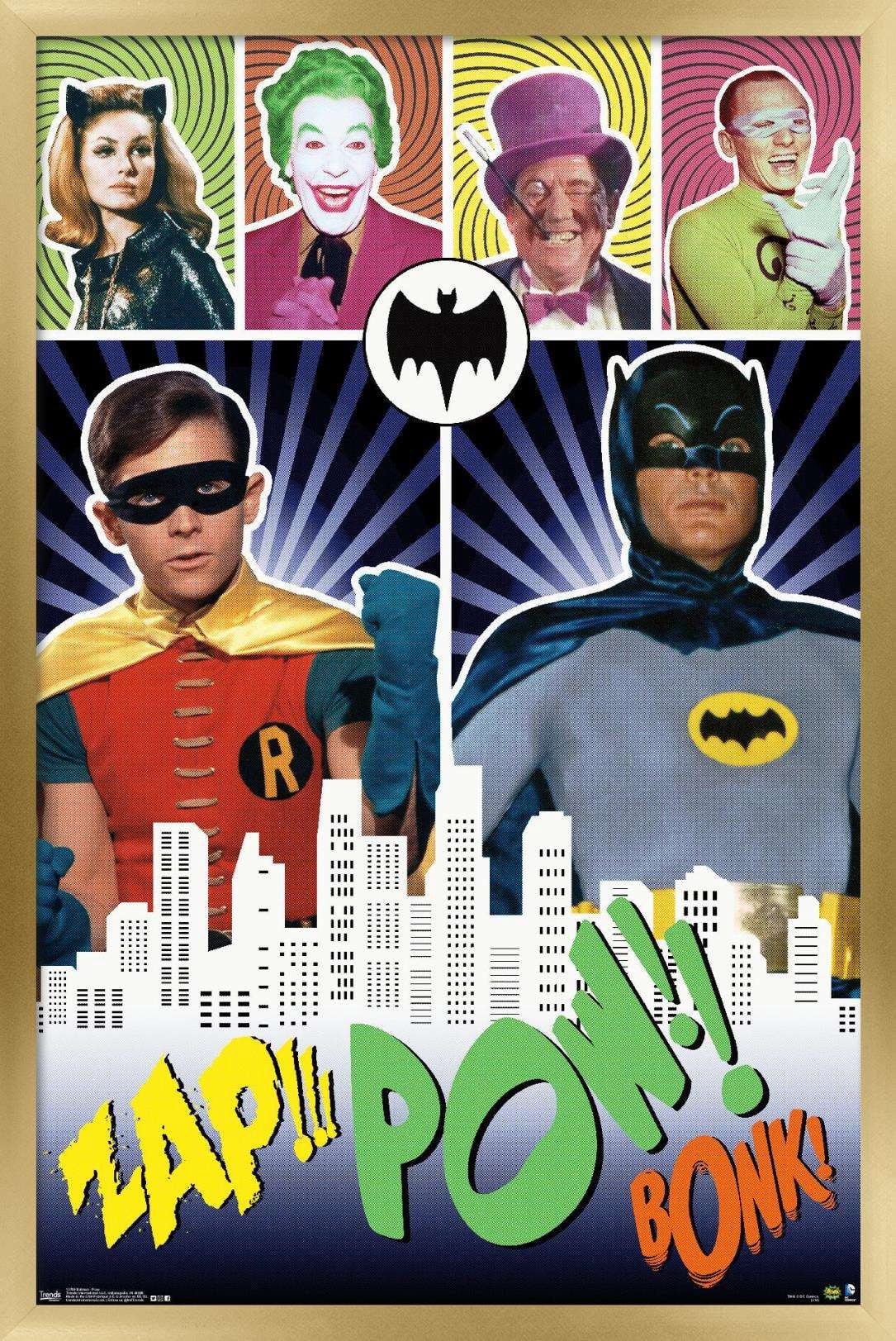 DC Comics TV - Batman TV Series - Pow Wall Poster, 14.725" x 22.375", Framed