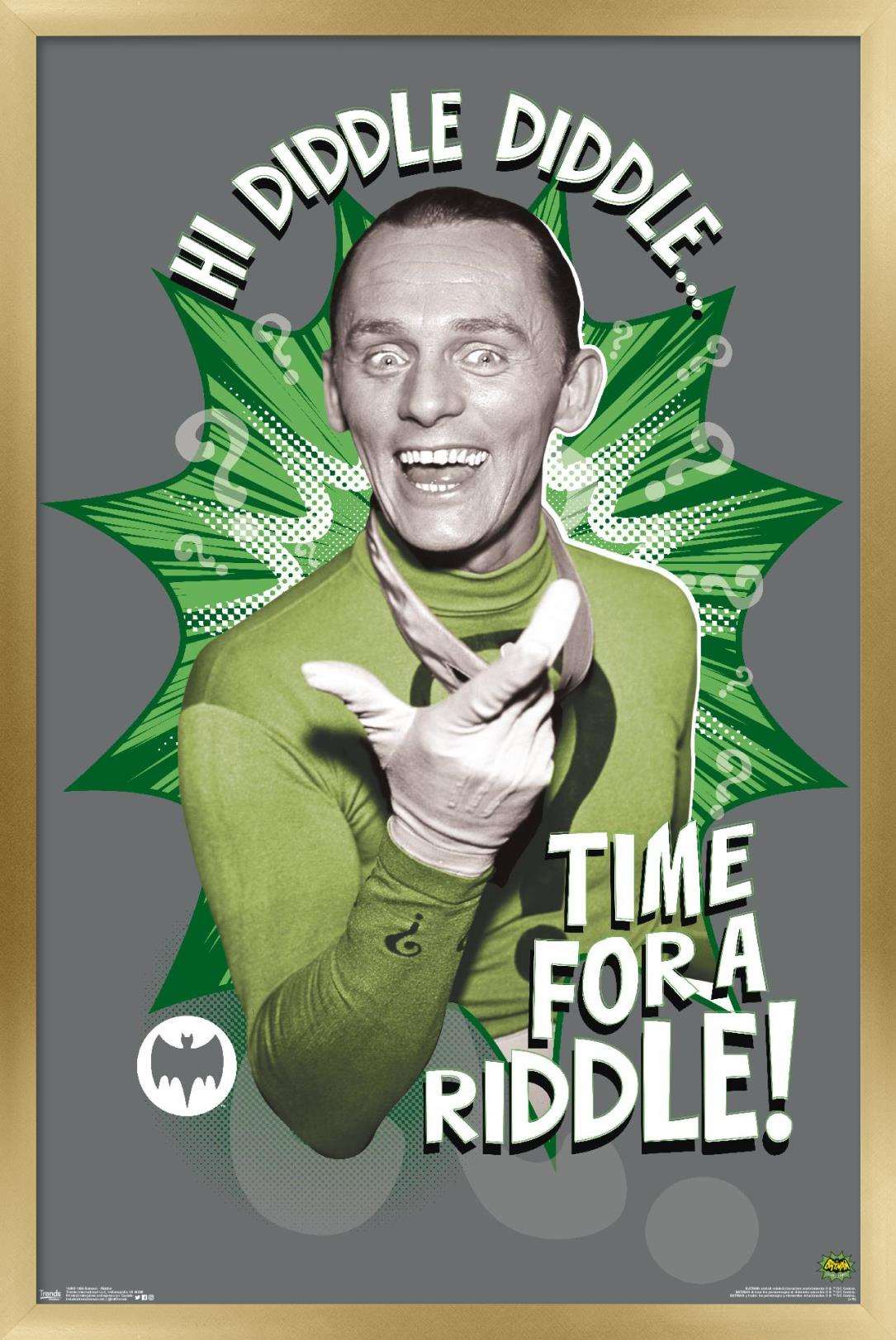 DC Comics TV - Batman TV Series - Riddler Wall Poster, 14.725" x 22.375", Framed