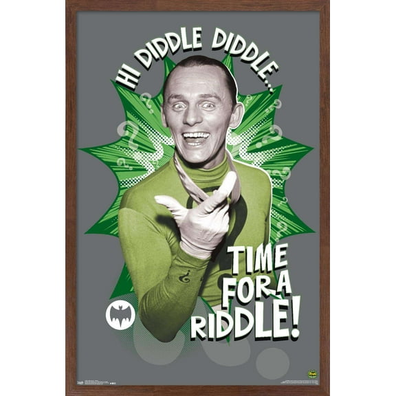 DC Comics TV - Batman TV Series - Riddler Wall Poster, 14.725" x 22.375", Framed