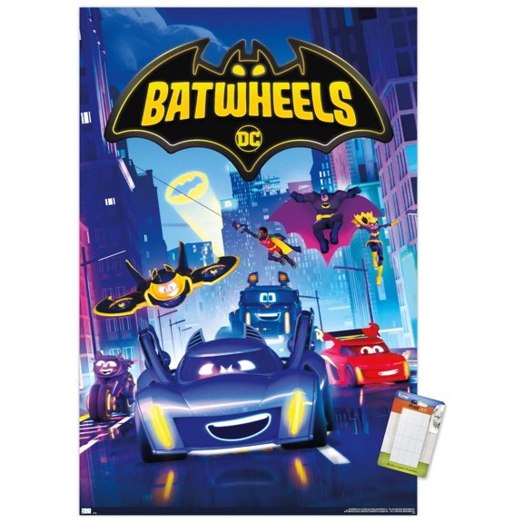 DC Comics TV Batwheels - Key Art Wall Poster, 14.725" x 22.375"