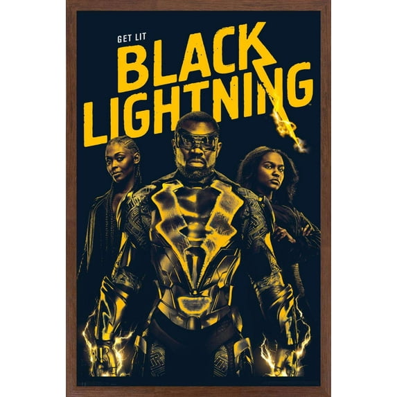 DC Comics TV - Black Lightning - Key Art Wall Poster, 14.725" x 22.375", Framed