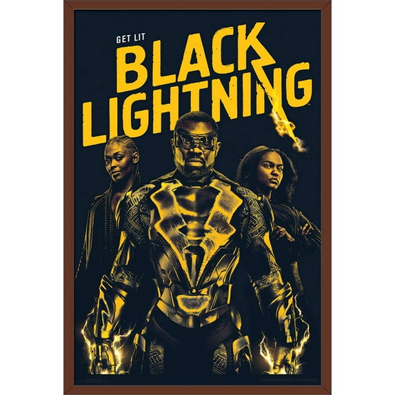 DC Comics TV - Black Lightning - Key Art Wall Poster, 22.375" x 34", Framed