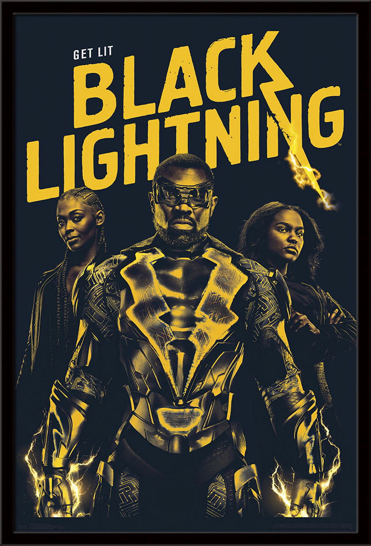 DC Comics TV - Black Lightning - Key Art Wall Poster, 22.375" x 34", Framed