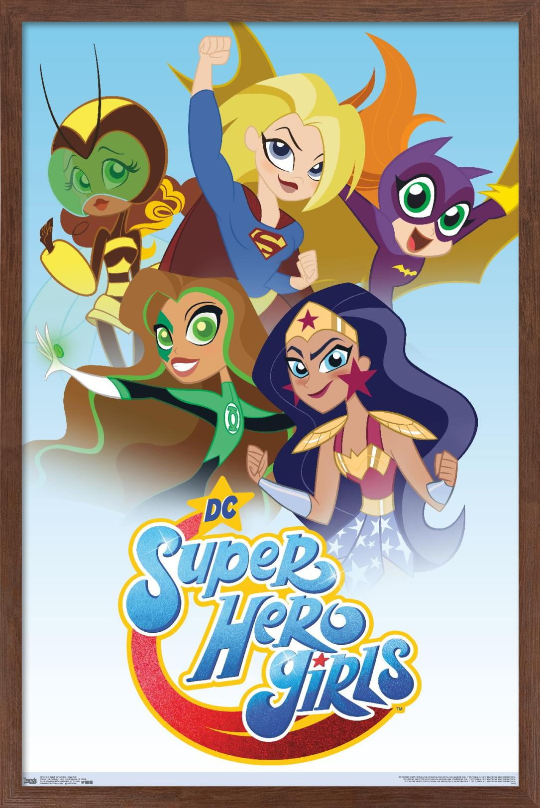 DC Comics TV - DC Super Hero Girls - Together Wall Poster, 14.725" x 22.375", Framed