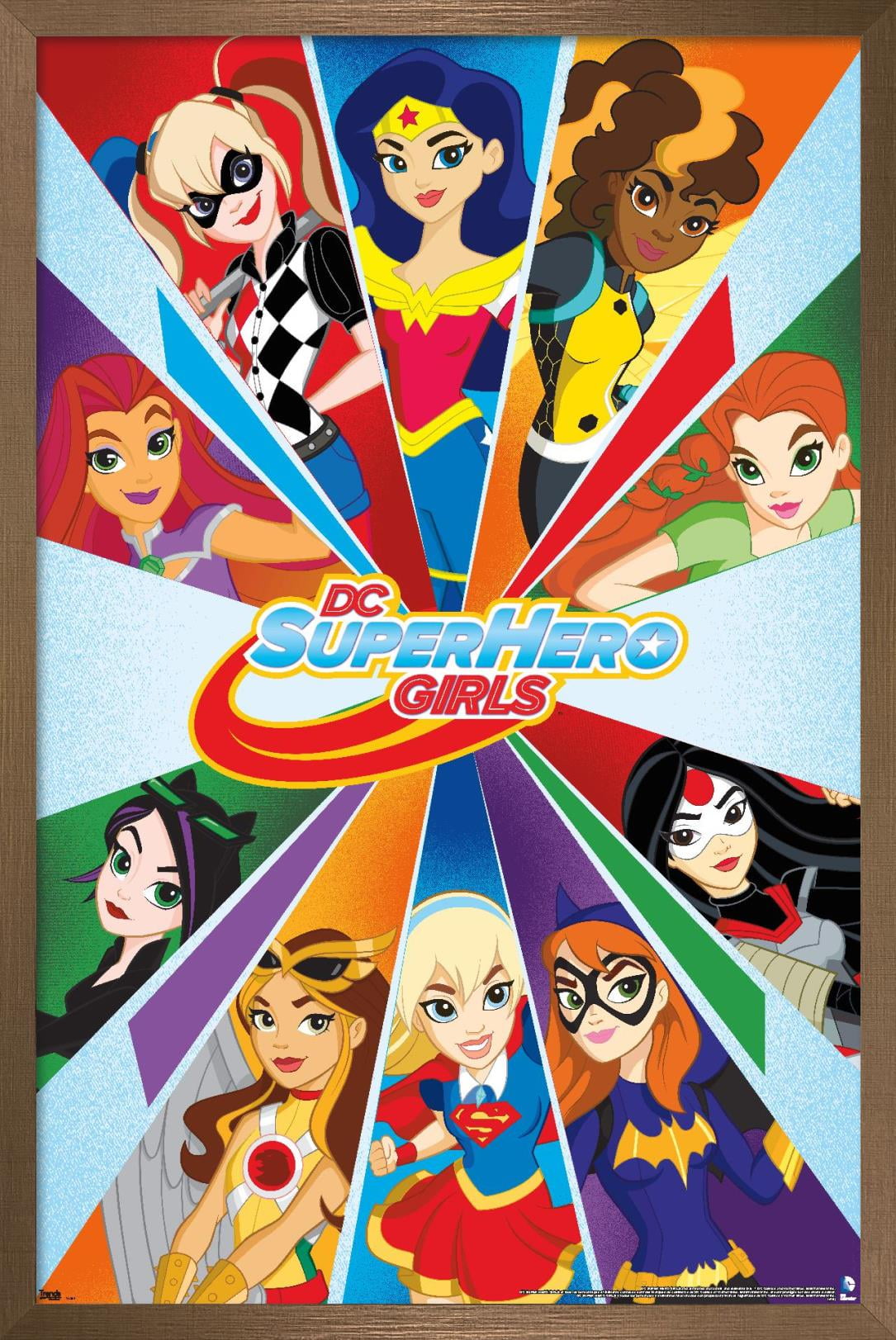DC Comics TV - DC Superhero Girls - Collage Wall Poster, 14.725" x 22.375", Framed