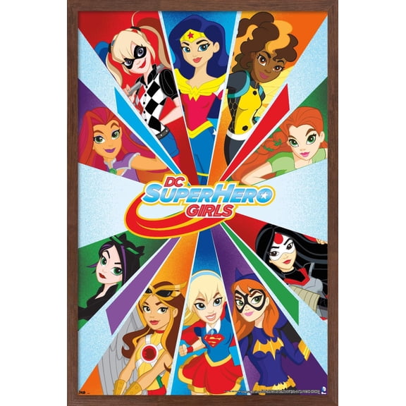 DC Comics TV - DC Superhero Girls - Collage Wall Poster, 14.725" x 22.375", Framed