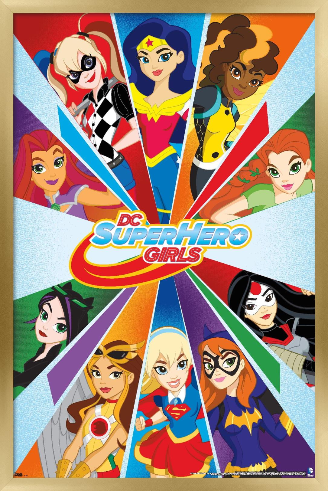 DC Comics TV - DC Superhero Girls - Collage Wall Poster, 22.375" x 34", Framed