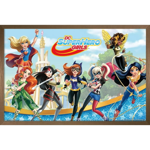 DC Comics TV - DC Superhero Girls - Girls Wall Poster, 14.725" x 22.375", Framed