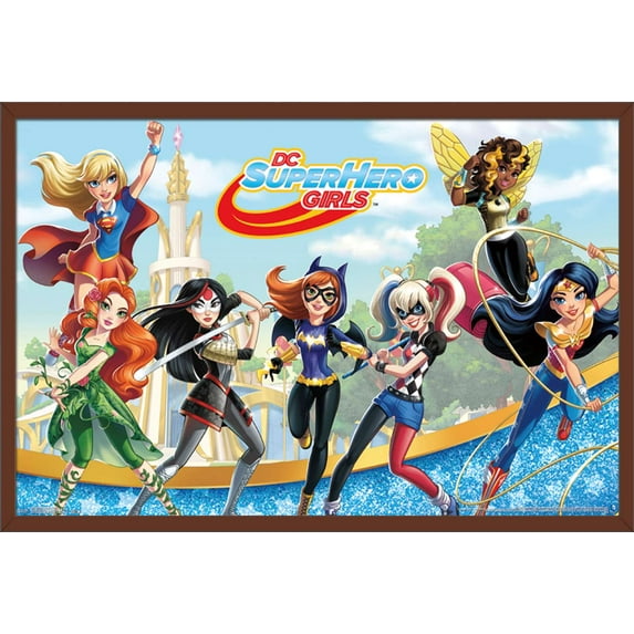 DC Comics TV - DC Superhero Girls - Girls Wall Poster, 22.375" x 34", Framed