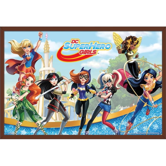 DC Comics TV - DC Superhero Girls - Girls Wall Poster, 22.375" x 34", Framed