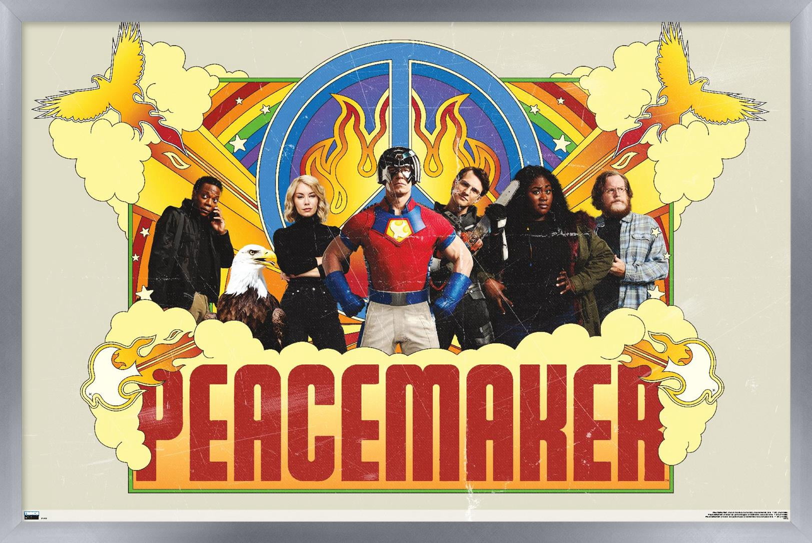 DC Comics TV Peacemaker - Group Wall Poster, 14.725" x 22.375" Framed