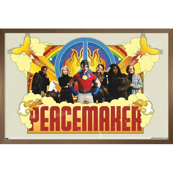DC Comics TV Peacemaker - Group Wall Poster, 14.725" x 22.375" Framed