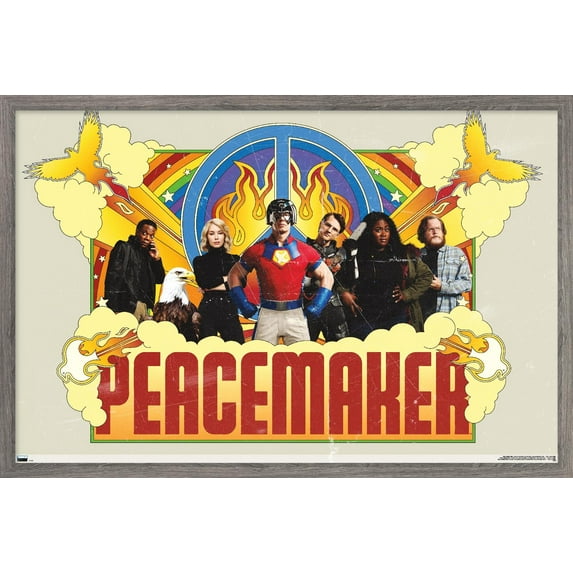 DC Comics TV Peacemaker - Group Wall Poster, 22.375" x 34" Framed