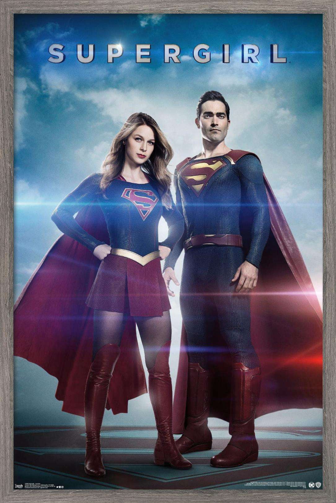 DC Comics TV - Supergirl - Cousins Wall Poster, 22.375" x 34", Framed
