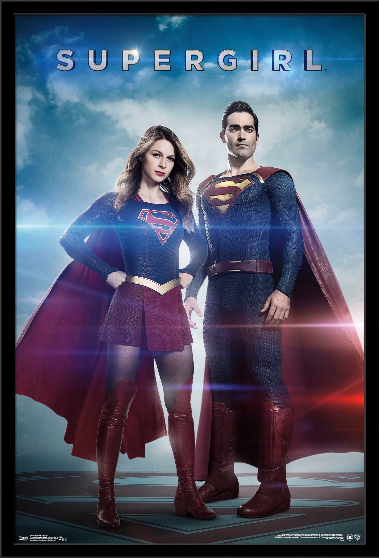 DC Comics TV - Supergirl - Cousins Wall Poster, 22.375" x 34", Framed