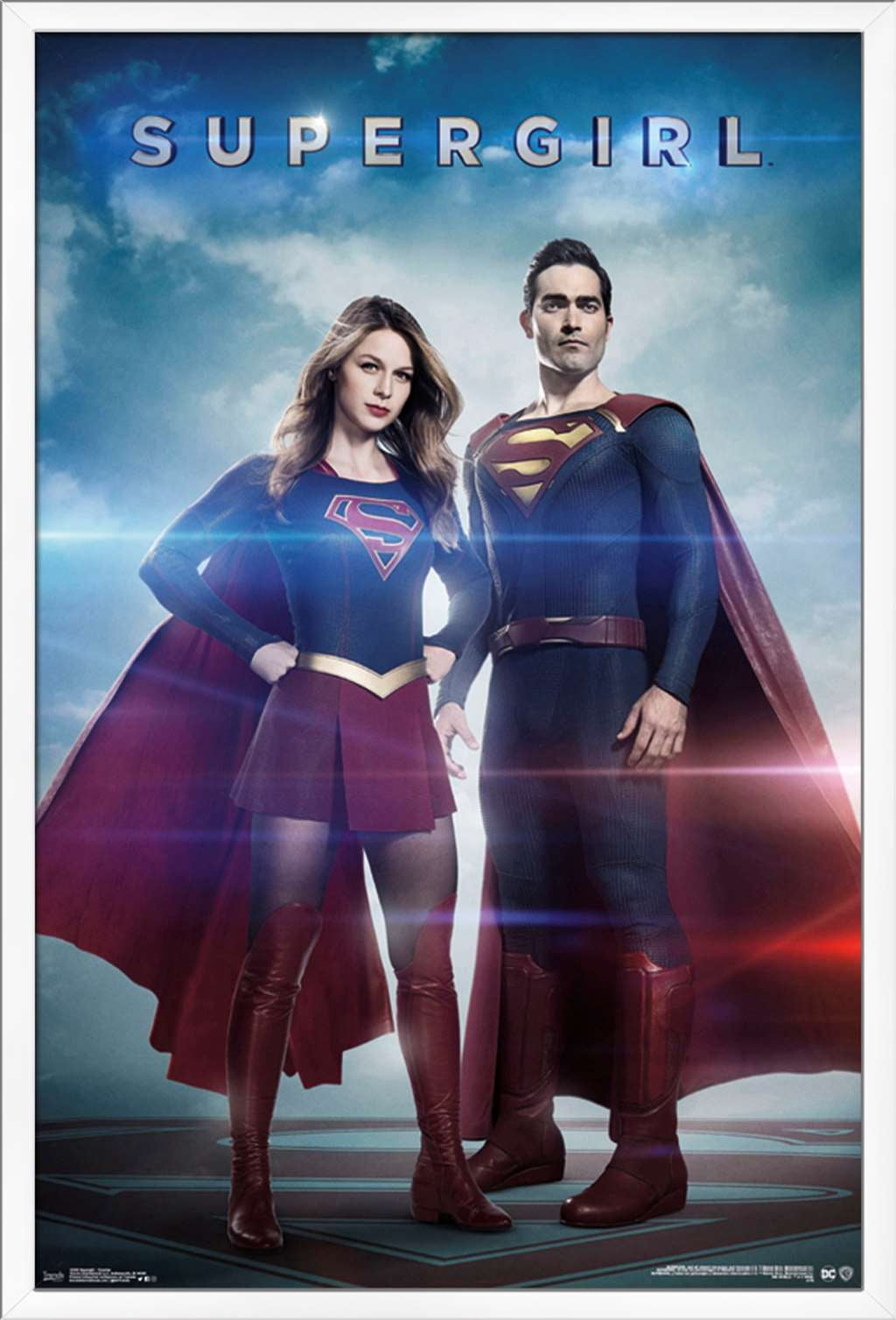 DC Comics TV - Supergirl - Cousins Wall Poster, 22.375" x 34", Framed