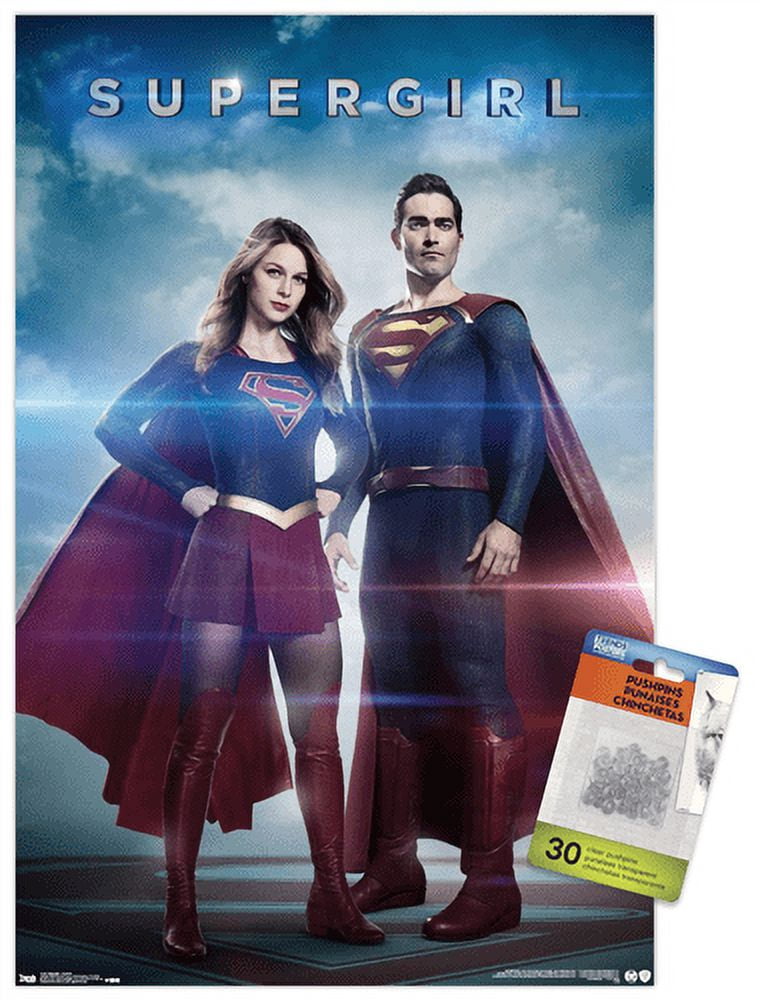 DC Comics TV - Supergirl - Cousins Wall Poster with Push Pins, 14.725" x 22.375"