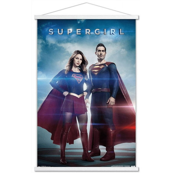 DC Comics TV - Supergirl - Cousins Wall Poster with Wooden Magnetic Frame, 22.375" x 34"