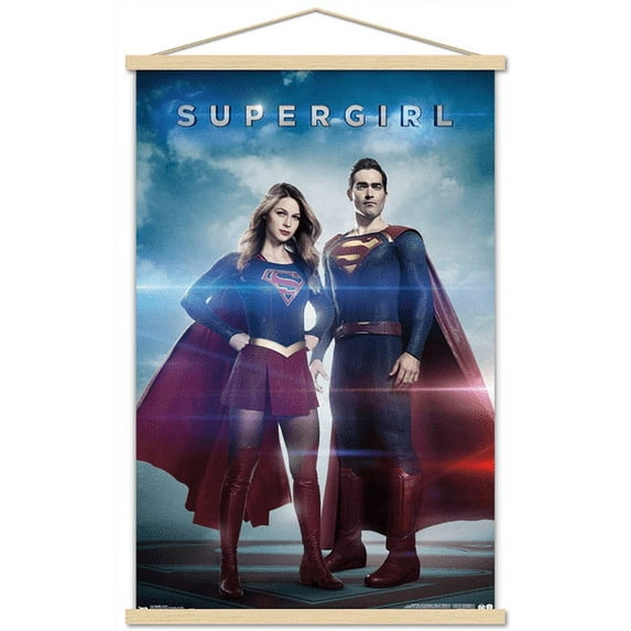 DC Comics TV - Supergirl - Cousins Wall Poster with Wooden Magnetic Frame, 22.375" x 34"