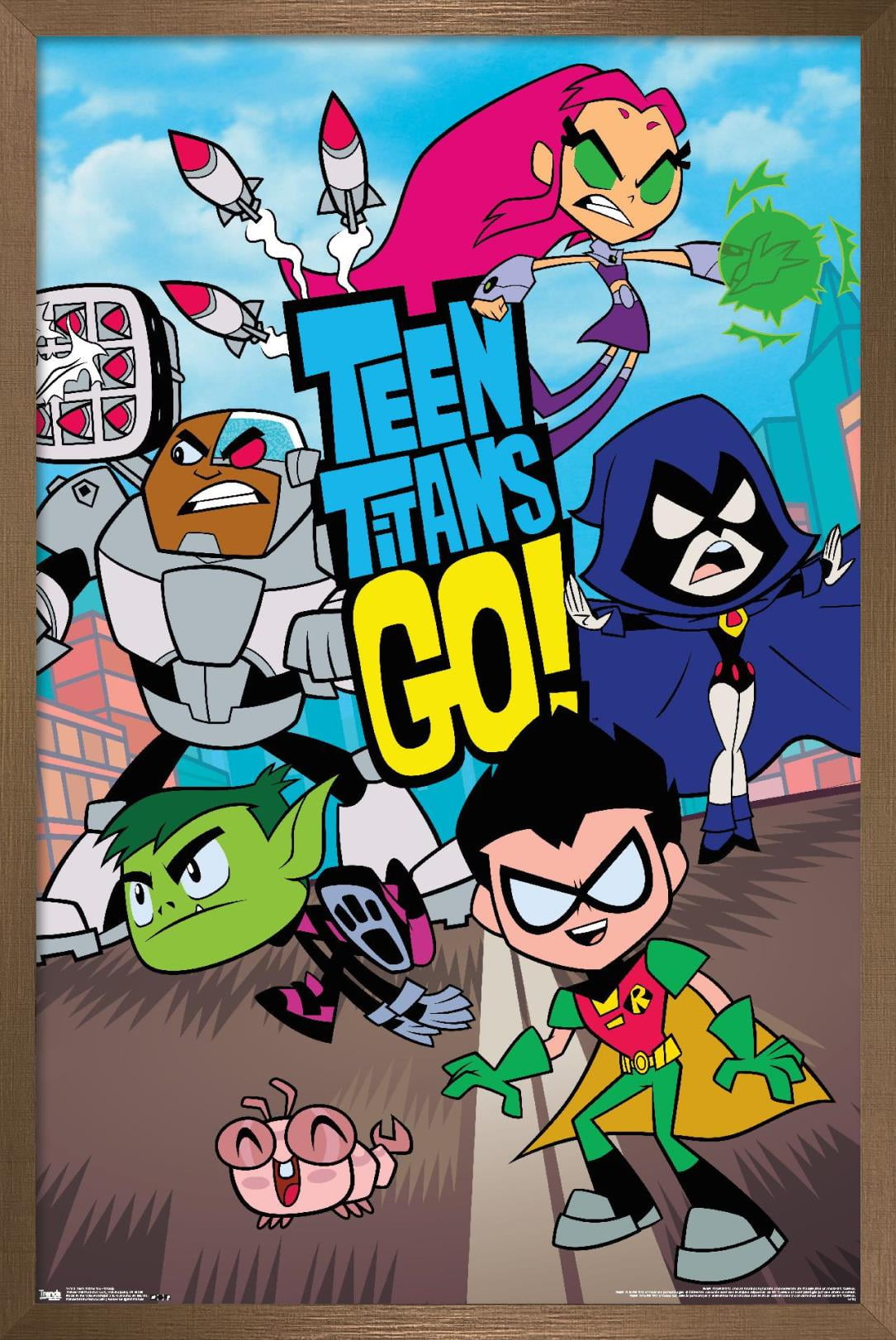 DC Comics TV - Teen Titans Go! - Group Wall Poster, 22.375" x 34", Framed