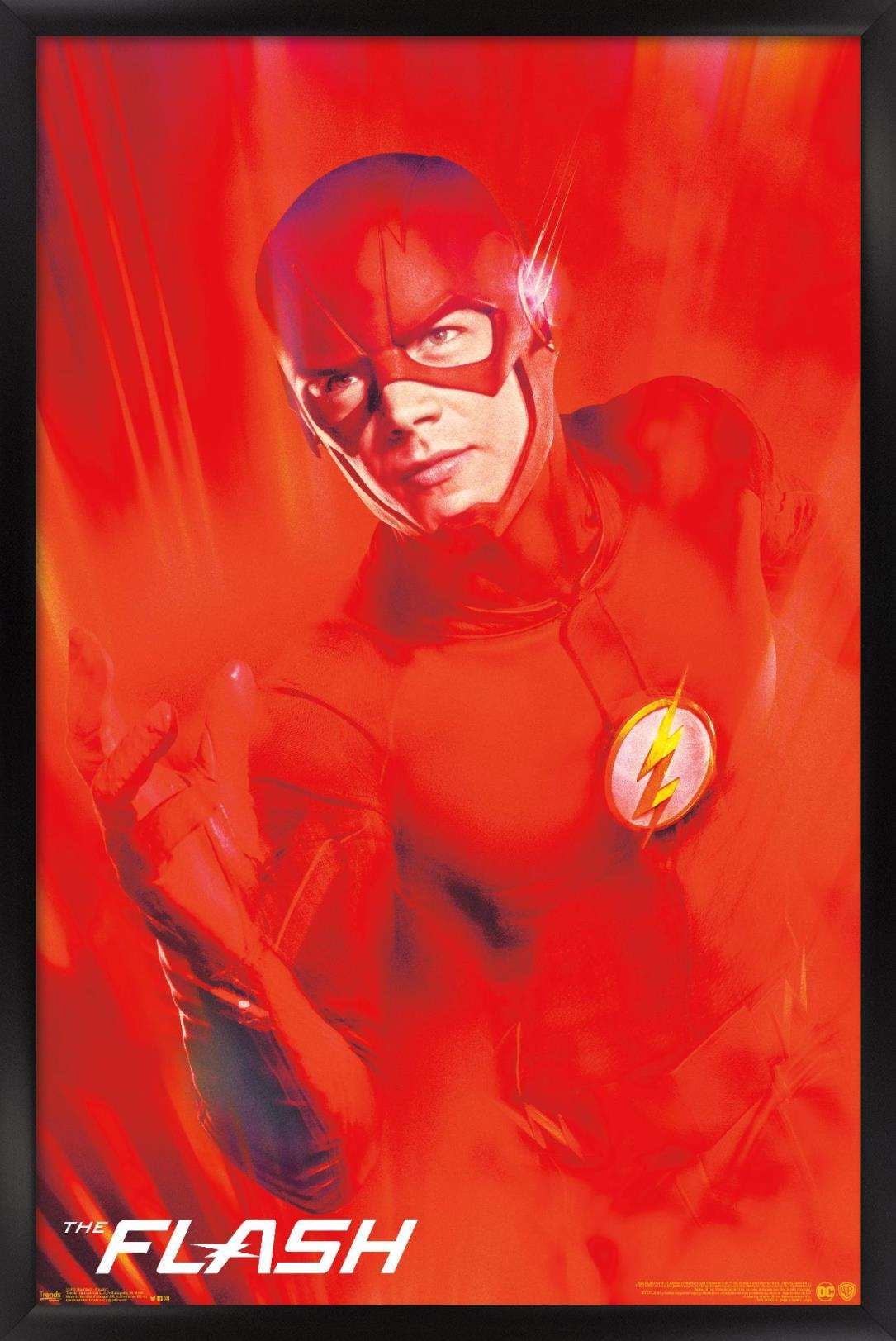 DC Comics TV - The Flash - Key Art Wall Poster, 14.725" x 22.375", Framed