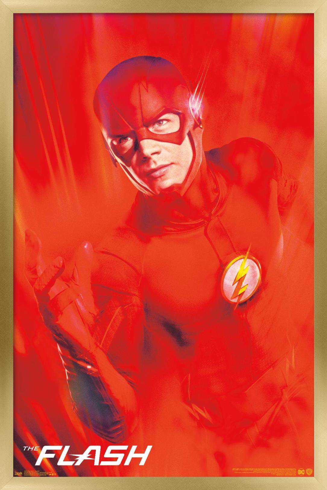 DC Comics TV - The Flash - Key Art Wall Poster, 14.725" x 22.375", Framed