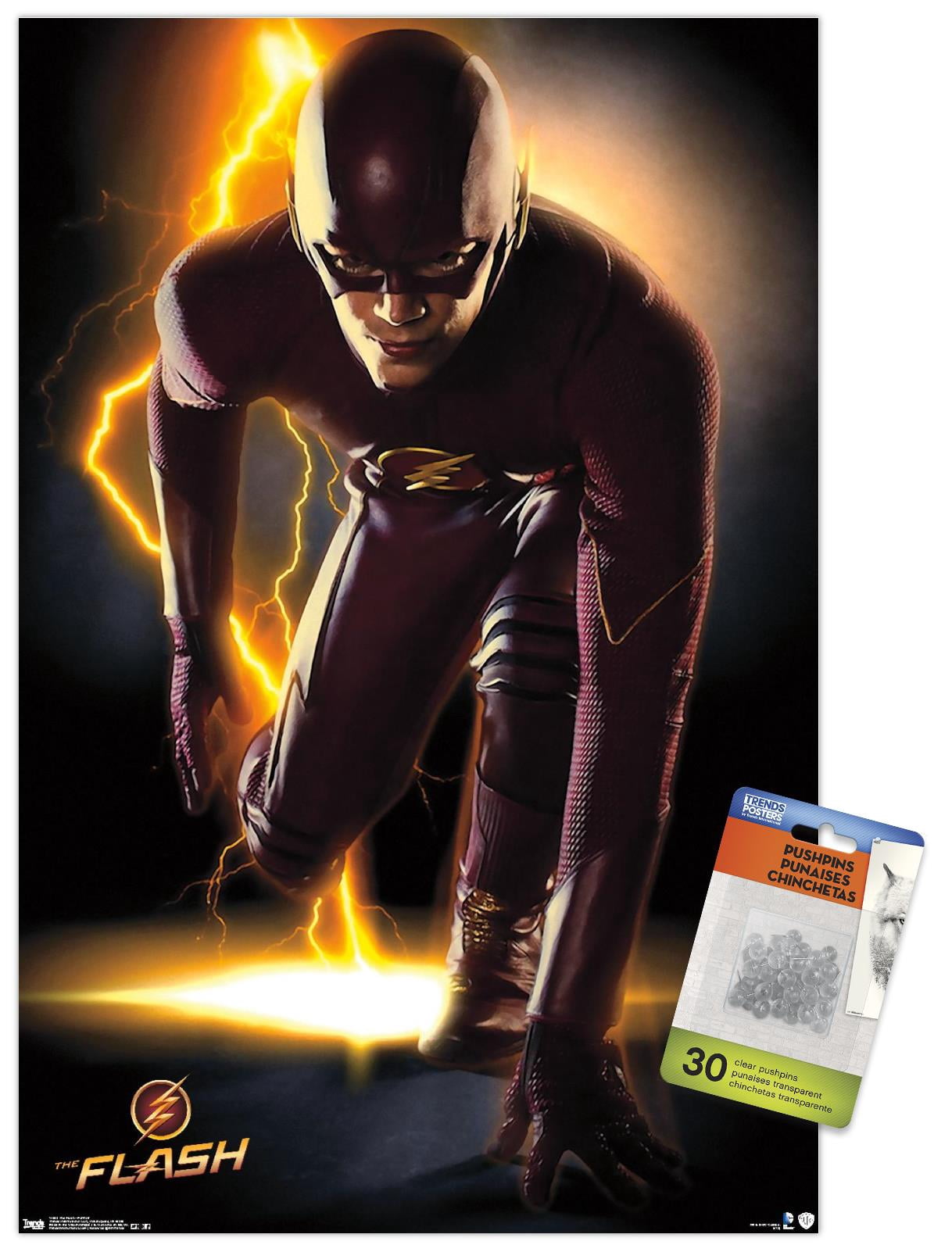 DC Comics TV - The Flash - Portrait Wall Poster with Push Pins, 14.725" x 22.375"