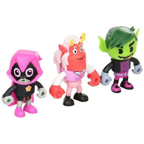 Teen Titans Go! Mini Trigon, Happy Raven & Beastboy Exclusive Figures, 3-Pack