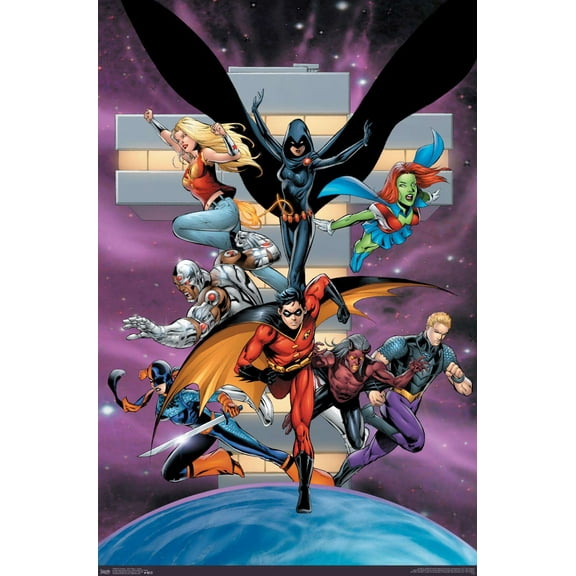 DC Comics - Teen Titans - Group Wall Poster, 14.725" x 22.375"