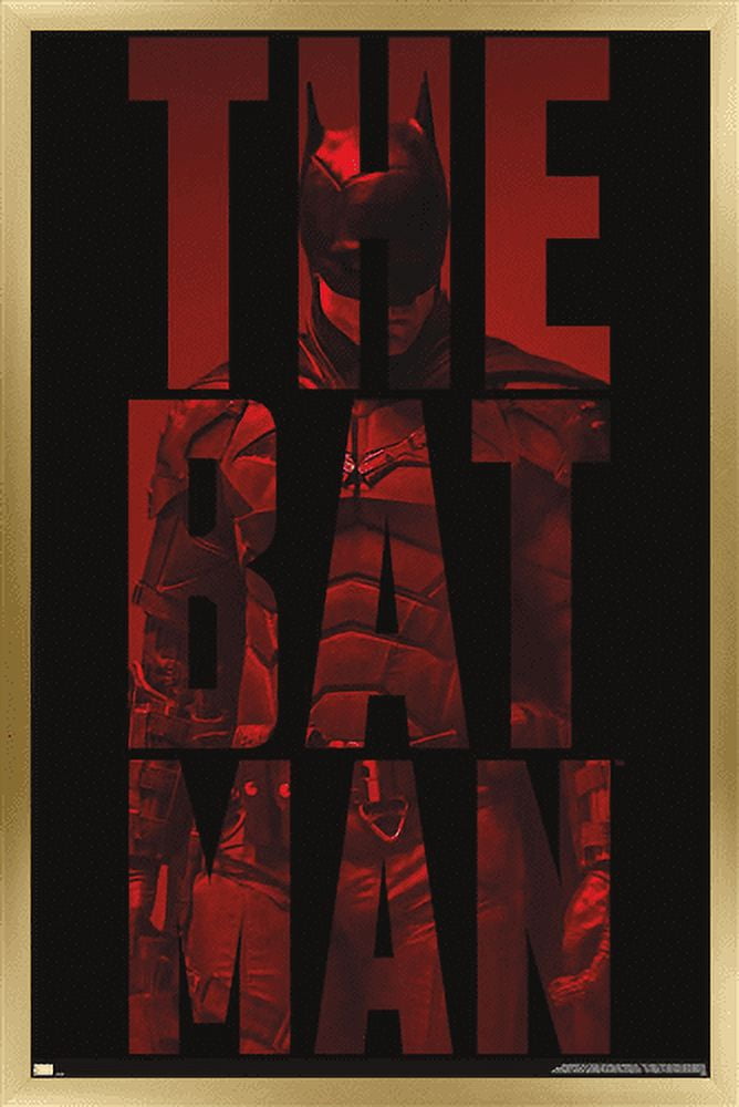 DC Comics The Batman - Text Wall Poster, 14.725" x 22.375", Framed