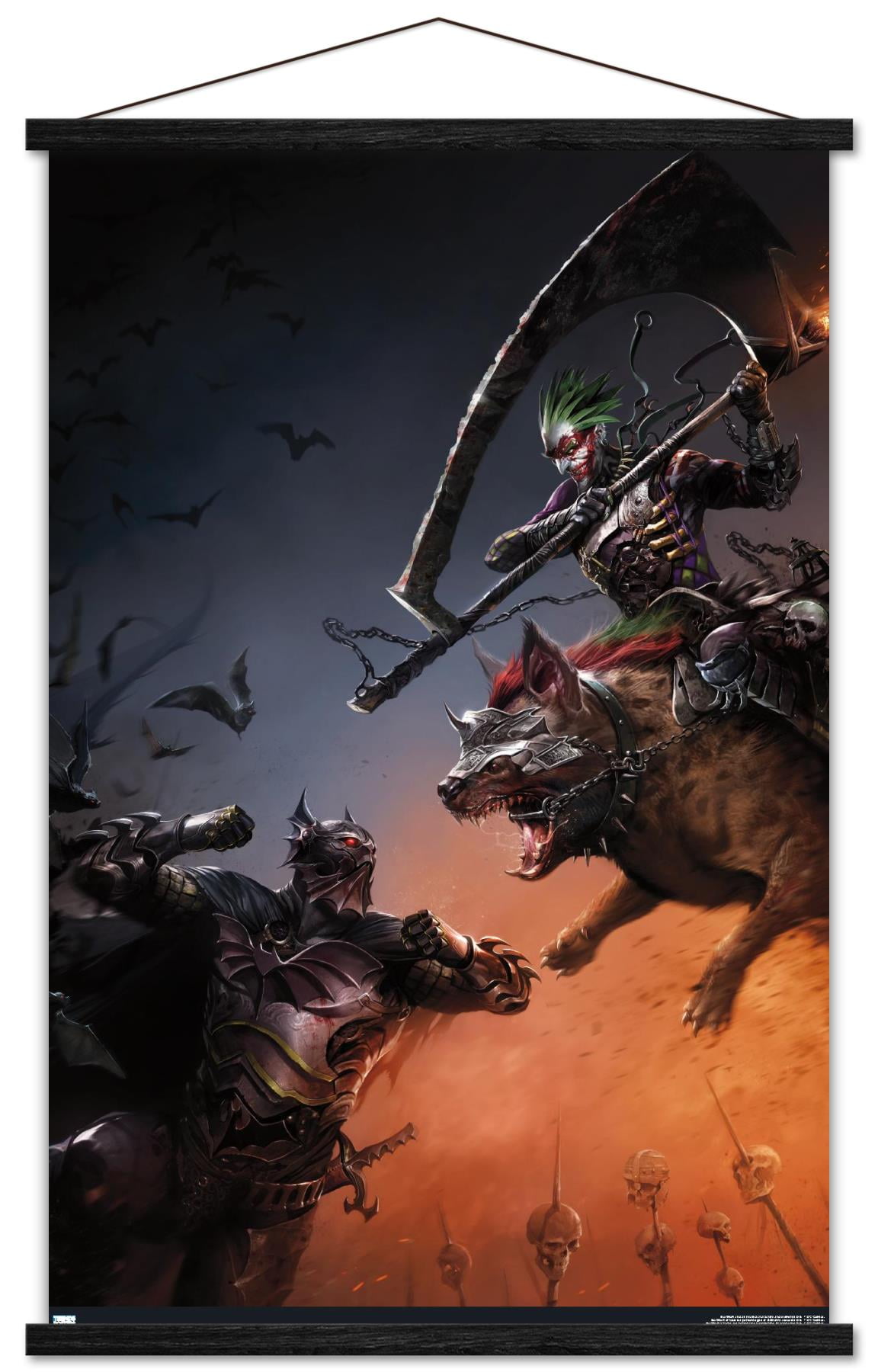 DC Comics The Batman Who Laughs - Fight Wall Poster with Wooden Magnetic Frame, 22.375" x 34"