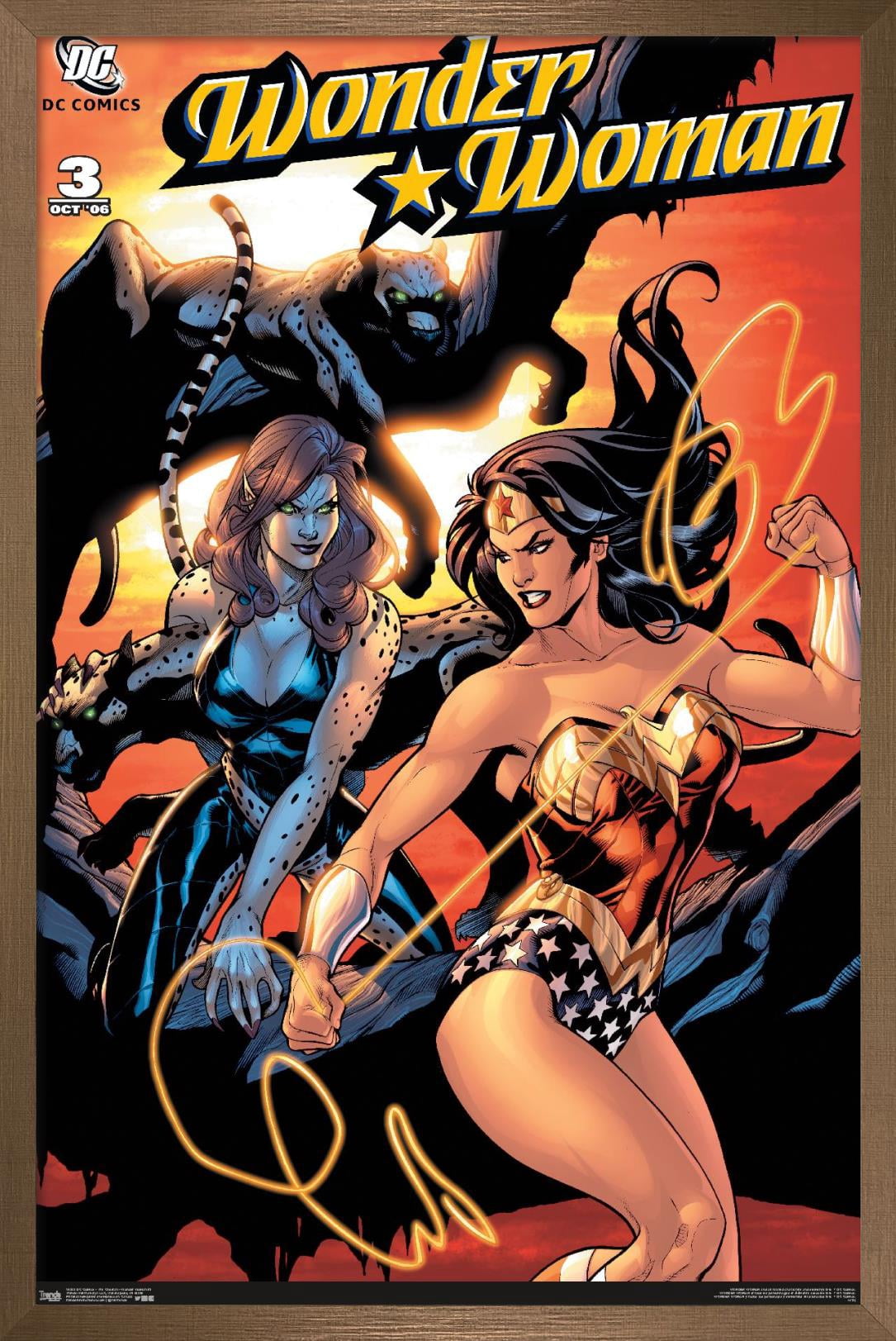 DC Comics - The Cheetah - Wonder Woman #3 Wall Poster, 14.725" x 22.375", Framed