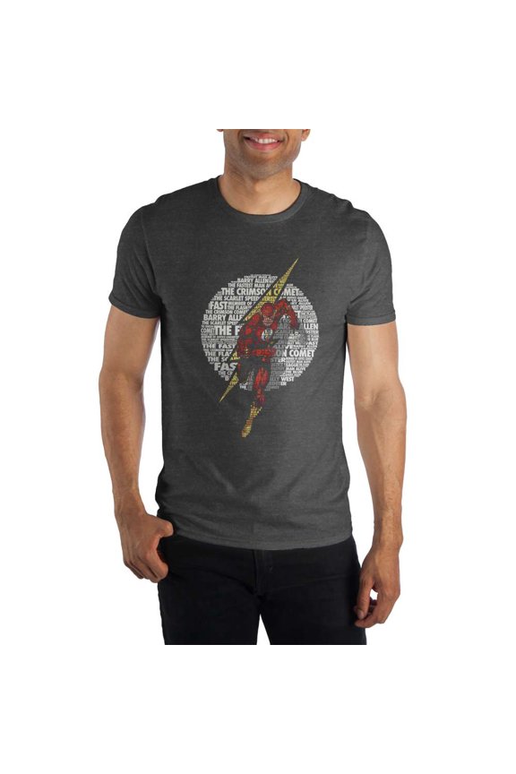 DC Comics The Crimson Comet Flash Men's Black Tee Shirt T-Shirt-Medium
