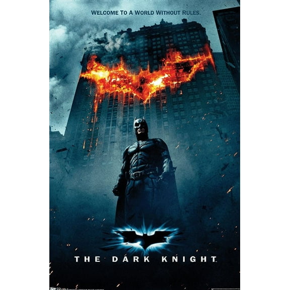 DC Comics - The Dark Knight - Batman Logo On Fire One Sheet Wall Poster, 22.375" x 34"