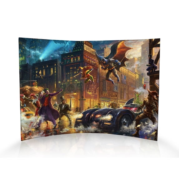 DC Comics (The Dark Knight Saves Gotham City) 10 x 7 Curved Acrylic Print Thomas Kinkade Studios Art ACP1007CUR369