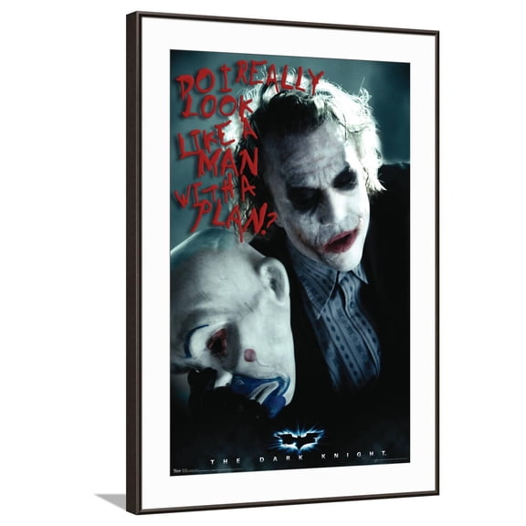 DC Comics The Dark Knight - The Joker - Man With A Plan Canvas Wall Poster, 22.375" x 34"