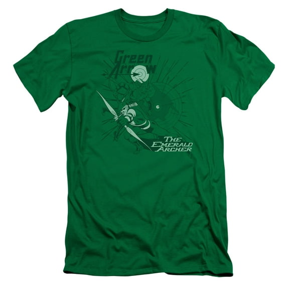 DC Comics The Emerald Archer S/S Adult 30/1 T-Shirt Kelly Green