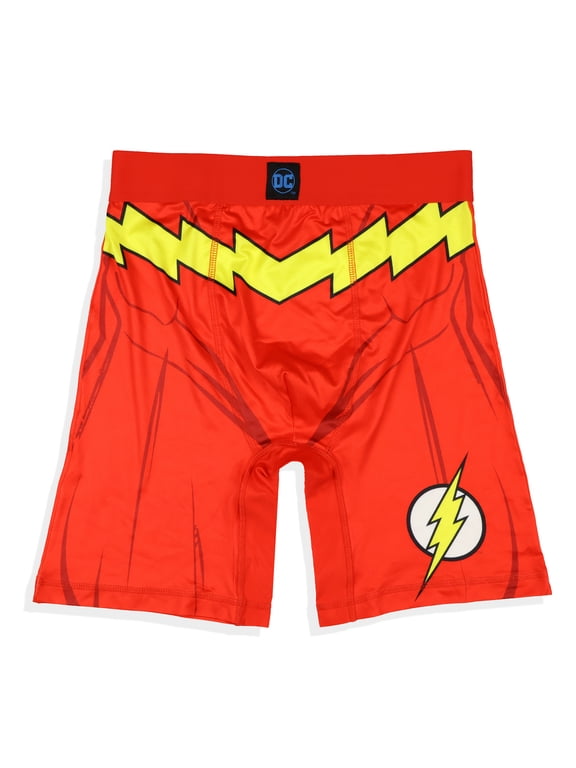 DC Comics The Flash Boxer Briefs Men's Superhero Logo Snug Fit Underwear