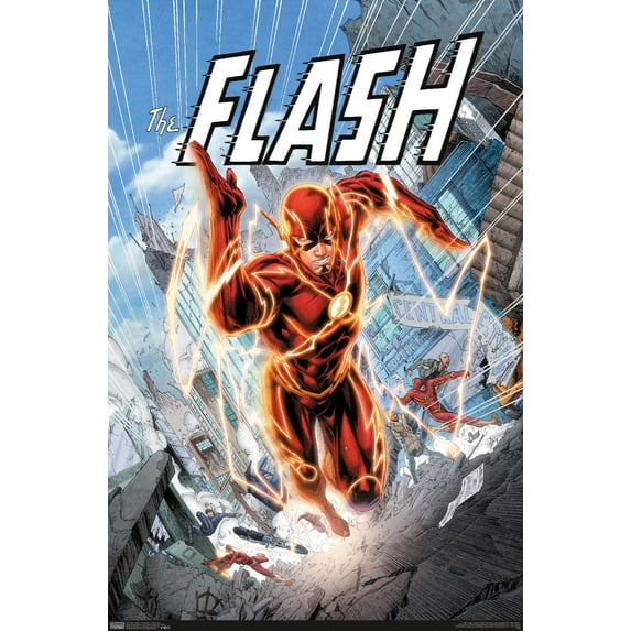 DC Comics - The Flash - Central City Wall Poster, 14.725" x 22.375"