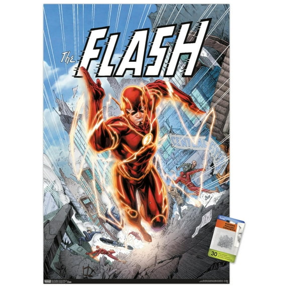 DC Comics - The Flash - Central City Wall Poster with Push Pins, 22.375" x 34"