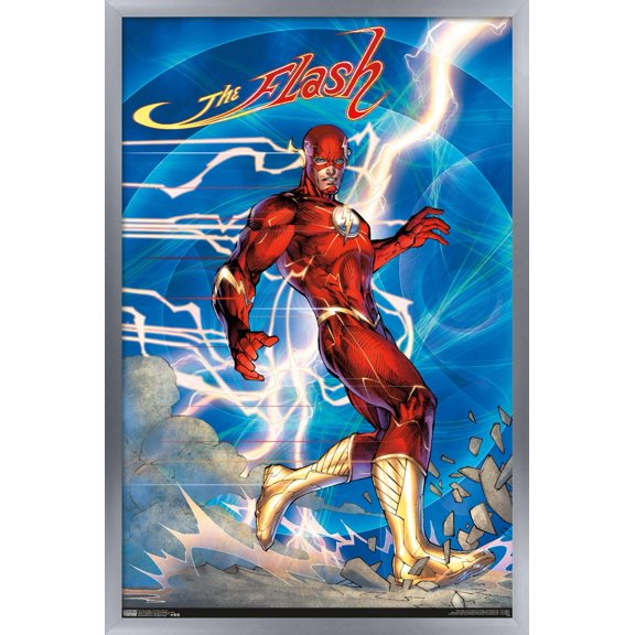 DC Comics - The Flash - Jim Lee Wall Poster, 22.375" x 34", Framed