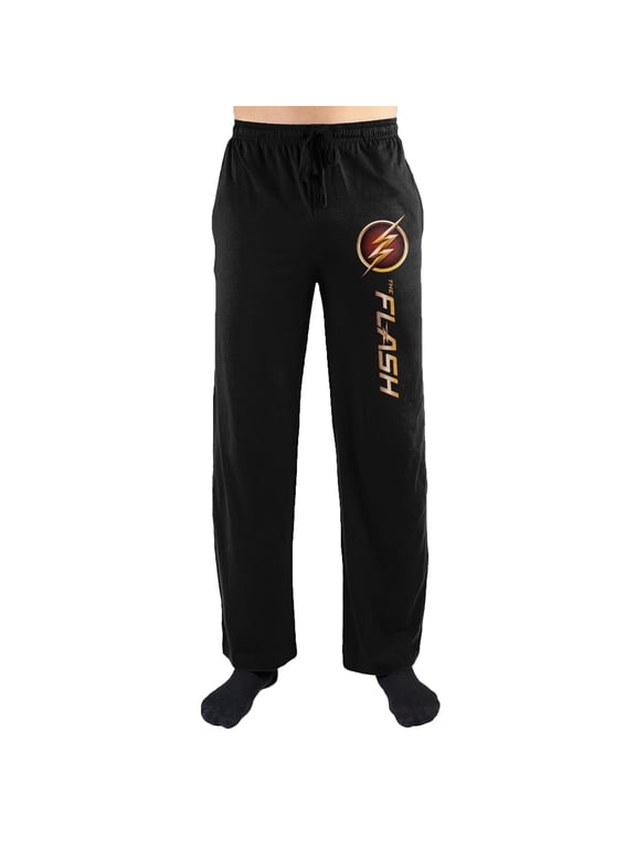 DC Comics The Flash Logo Print Men's Sleepwear Sleep Pajama Pants-Large