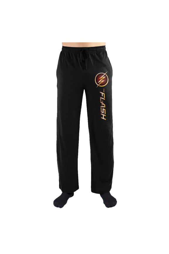 DC Comics The Flash Logo Print Men's Sleepwear Sleep Pajama Pants-Medium
