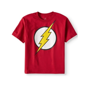 DC Comics The Flash Logo with HD Ink Short Sleeve T-Shirt, Sizes 4-16