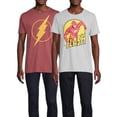 thumbnail image 1 of DC Comics The Flash Men's & Big Men's Graphic Tee Shirts, 2-Pack, S-3XL, 1 of 6