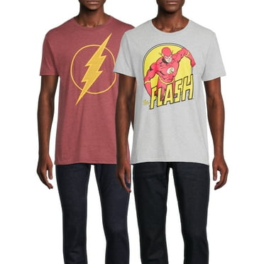 DC Comics The Flash Men's & Big Men's Graphic Tee Shirts, 2-Pack, S-3XL